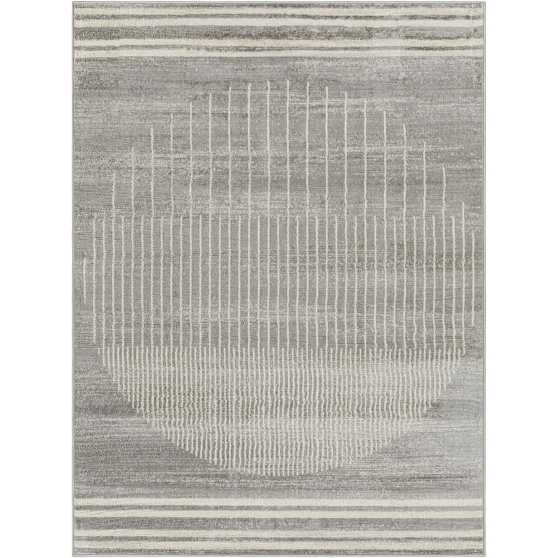 Livabliss Floransa Transitional Area Rug - 7' 10" x 7' 10" - Medium Grey - Square