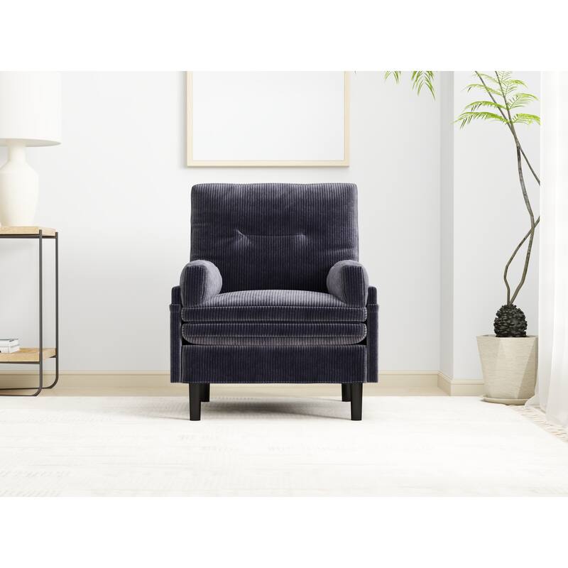 Corduroy Convertible Sofa, Ergonomic Lounge Chair and Bed