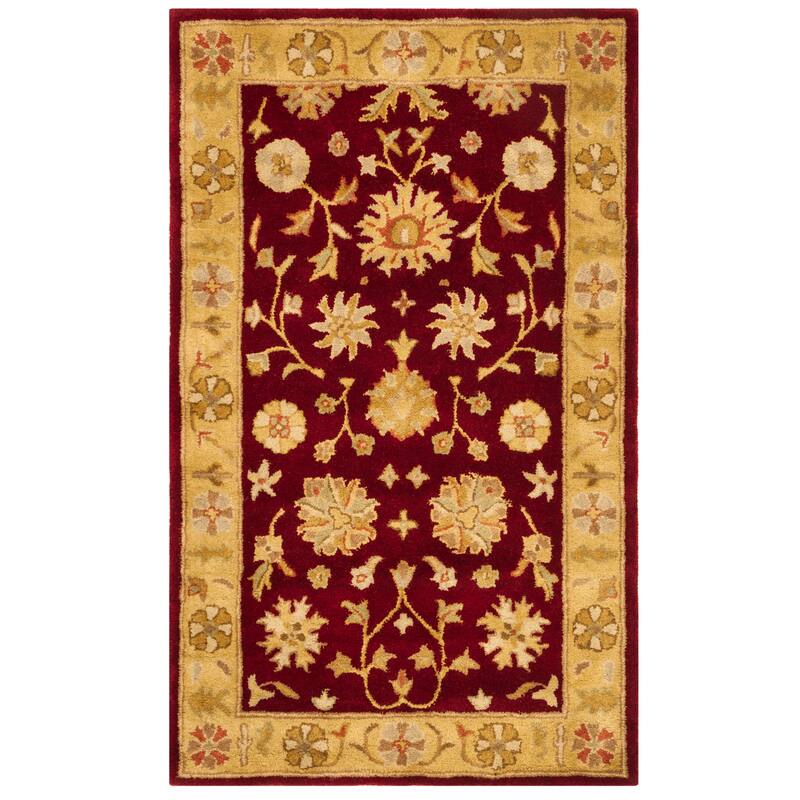 SAFAVIEH Handmade Heritage Layered Faux Bois Traditional Oriental Wool Rug