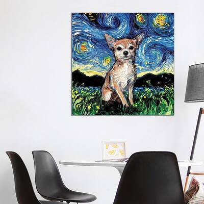 iCanvas "Chihuahua Night" by Aja Trier Canvas Print