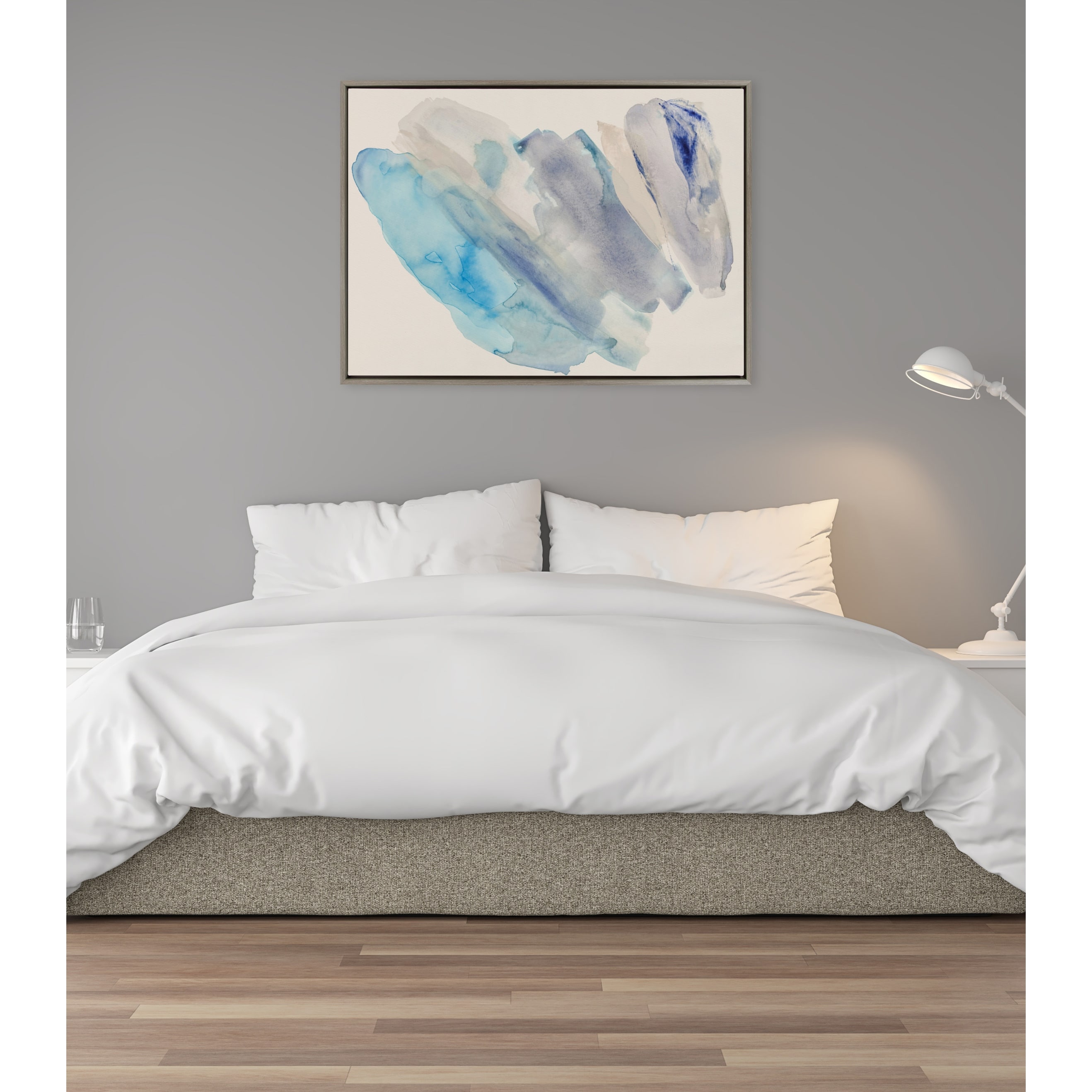 Kate and Laurel Sylvie Organic Blues Framed Canvas by Amy Lighthall On  Sale Bed Bath  Beyond 37396781