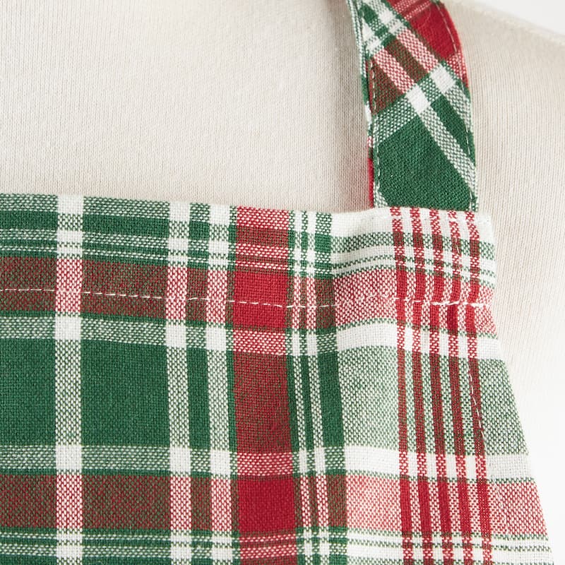 DII Yuletide Plaid Apron - Skirted Apron