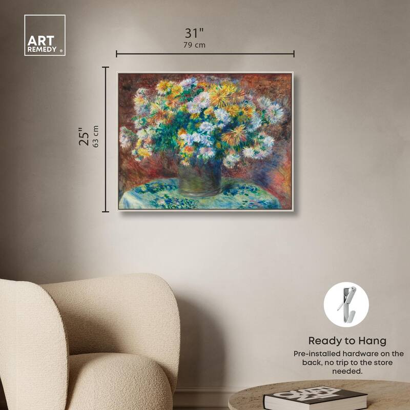 Renoir Chrysanthemum Canvas by Art Remedy