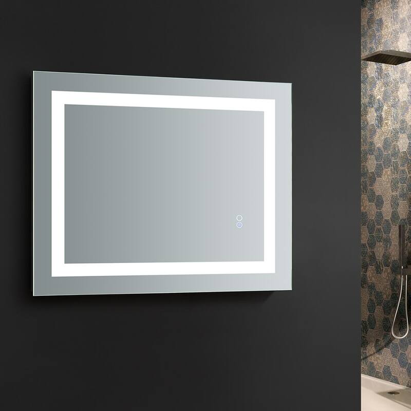 Fresca Luminosa 30" x 24" Framed Bathroom Mirror with LED Lighting and