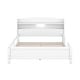 preview thumbnail 4 of 10, White Full Size Platform Bed w/LED Light, Storage Headboard, Guardrail