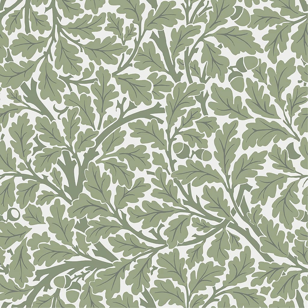 A-Street Prints Oak Tree Green Leaf Wallpaper