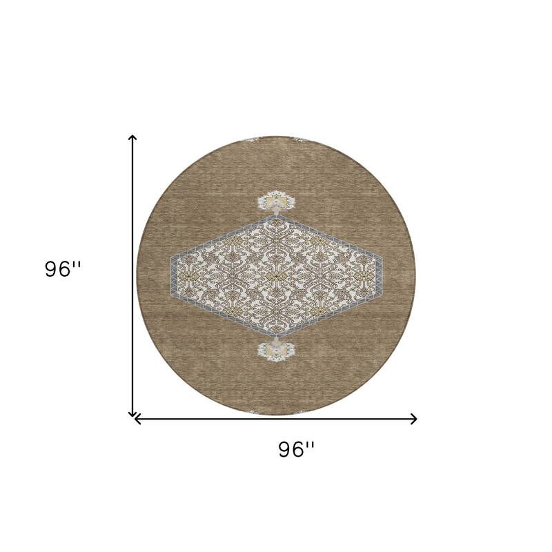 HomeRoots Oriental Traditional Rectangle Outdoor Rug
