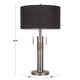 preview thumbnail 6 of 12, Carbon Loft Lupone Industrial Table Lamp with Black Drum Shade - N/A