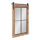 preview thumbnail 29 of 41, Kate and Laurel Cates Windowpane Framed Wall Mirror 22x37 - Rustic Brown