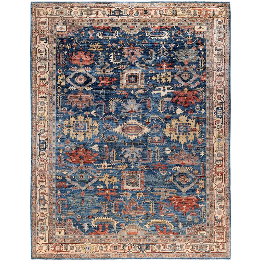 Serapi One-of-a-Kind Hand-Knotted Area Rug - Blue - 9' 1" x 11' 9"