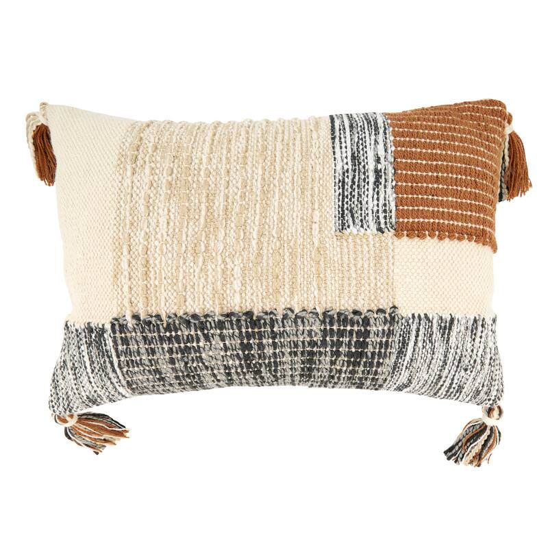 Geometric Bliss Tasseled Throw Pillow - Cover Only