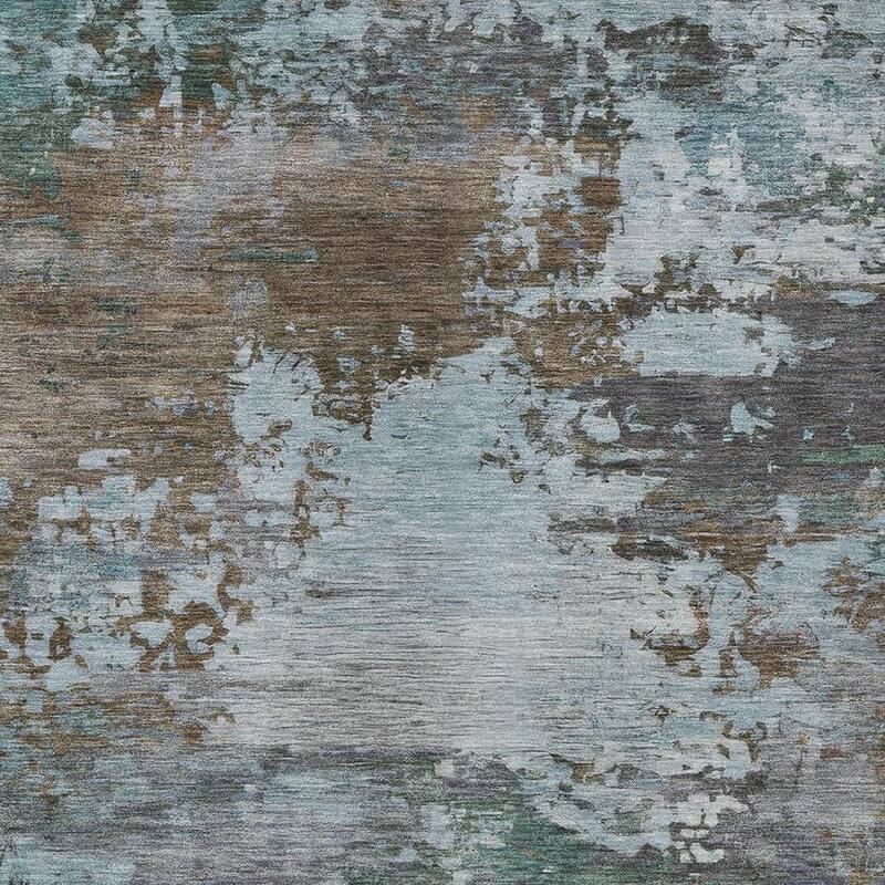 HomeRoots Abstract Transitional Rectangle Outdoor Rug - 5' X 8'