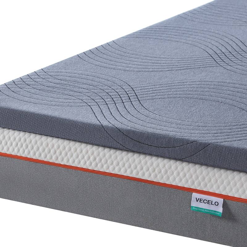 2 Inch Mattress Topper, Comfort Memory Foam Bed Topper with Removable Washable Cover, Gray - Grey