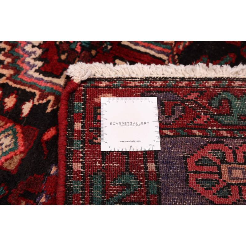 ECARPETGALLERY Hand-knotted Anadol Black, Red Wool Rug - 4'4 x 9'3