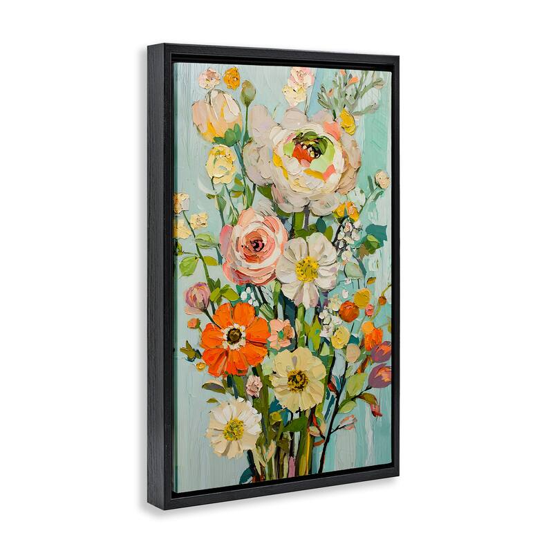 Stupell Flowers On A Whim Framed Floater Canvas Wall Art Design By Franklyn Gregory