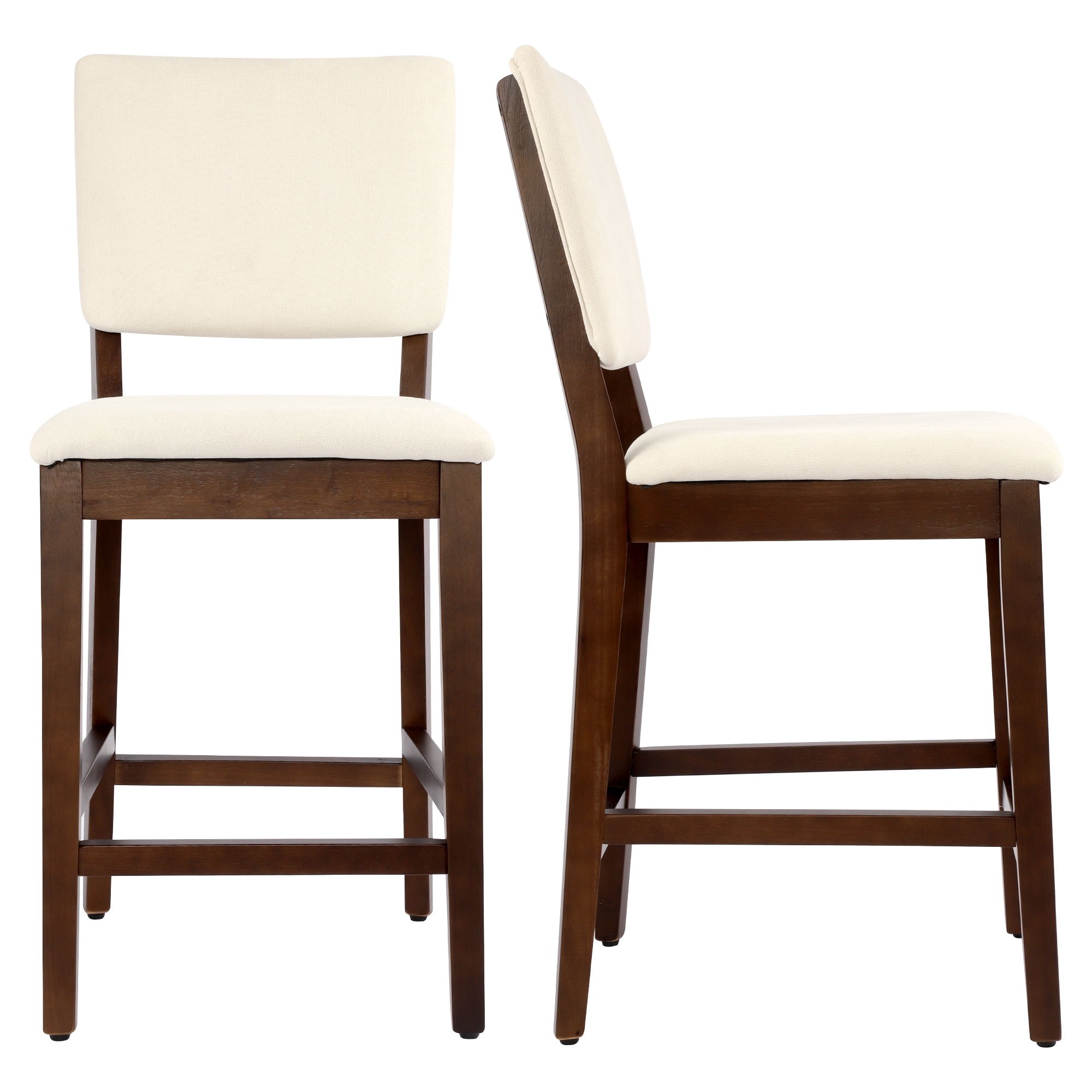 23 Inches Farmhouse Upholstered Counter Height Bar Stools with Back Set of 2 On Sale Bed Bath Beyond 39070269