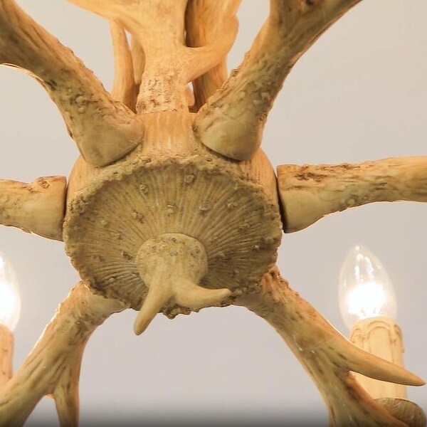 Zickel 6 Light Rustic Resin Chandelier Antler Shape Pendant Light Farmhouse On Sale Bed Bath Beyond 36040630