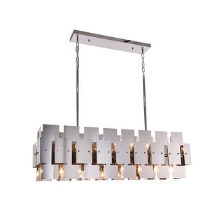 Stainless Steel Rectangular Pendant Lighting - Satin Nickel - Bed Bath ...