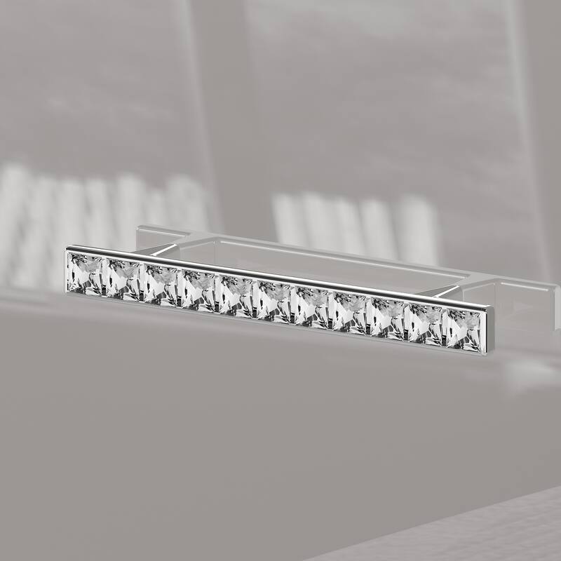 High Gloss Mirrored Nightstand with 2 Drawers,Modern End Table with Drawers,Mirrored High Gloss Wood Nightstand Metal Handle