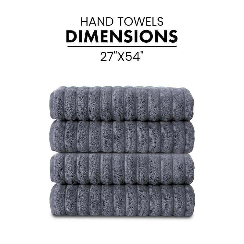 Brampton Turkish Cotton 4 Piece Bath Towels Set Heavyweight 27x54"