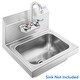 preview thumbnail 17 of 15, Commercial Wall Mount Sink Faucets 4in Center w Swivel Spouts NSF