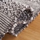 preview thumbnail 3 of 2, SAFAVIEH Handmade Montauk Pacuta Flatweave Cotton Fringe Rug - Ivory/Anthracite - 5' x 8'