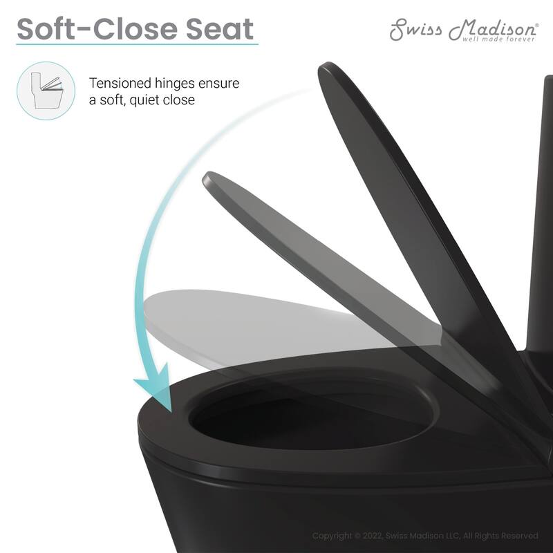 Swiss Madison St. Tropez One-Piece Elongated Toilet Left Side Vortex