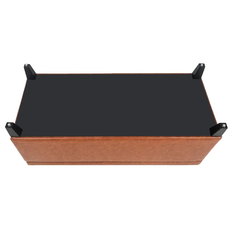 Adeco Modern Ottoman Footrest Fabric Lift Top Storage Ottoman Bench
