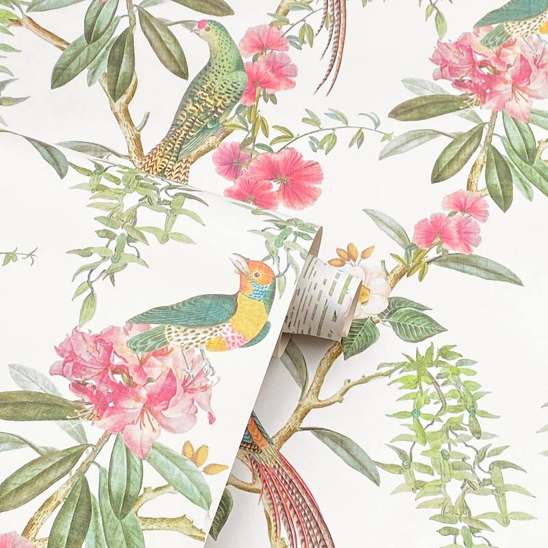 Arthouse Celine Pink Courtyard Garden Wallpaper