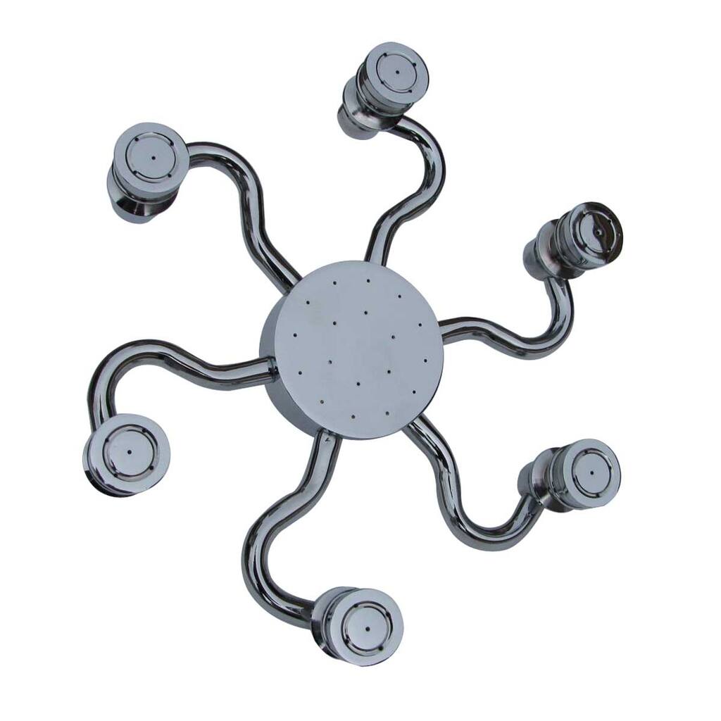 Solid Brass Sunflower Shower Head 6 Claws Chrome | Renovator's Supply