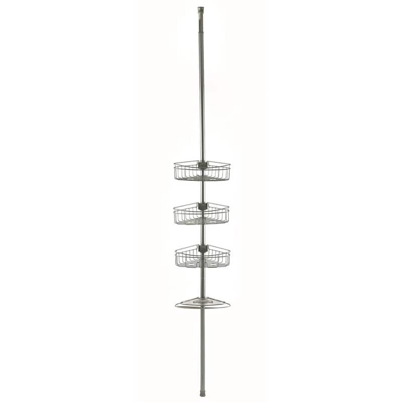 Utopia Alley 4 Tier Tension Pole Shower Caddy with 3 Baskets & Soap Tray Shelf