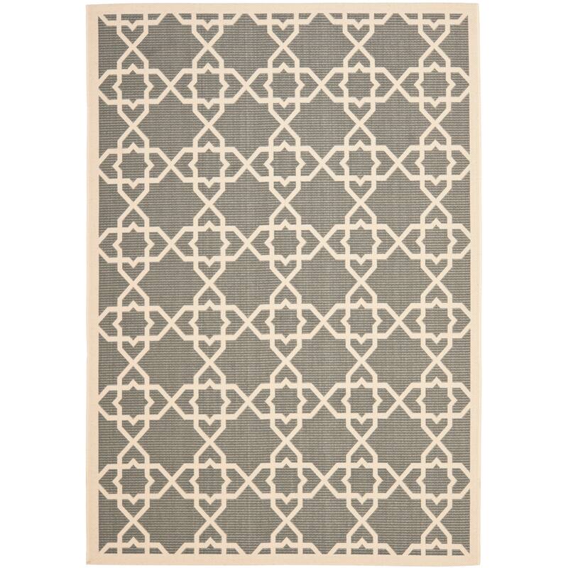 SAFAVIEH Courtyard Lawanda Trellis Indoor/ Outdoor Waterproof Patio Backyard Rug