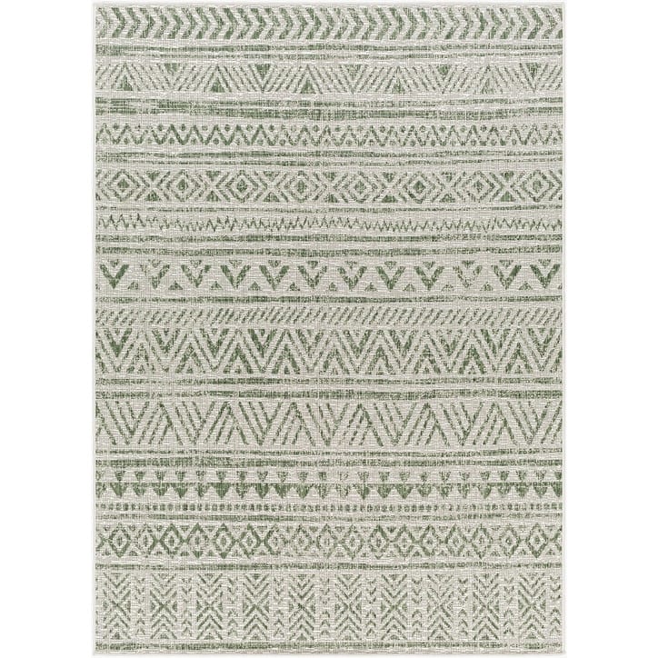 Livabliss Eagean Global Indoor/Outdoor Area Rug - 4'3" x 5'11" - Green