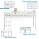 preview thumbnail 11 of 31, Costway Twin Low Loft Bunk Junior Bed Bedroom Wooden Guard Rail Ladder