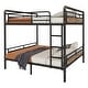 preview thumbnail 7 of 12, Queen Over Queen Metal Bunk Bed with Ladder & Safety Guardrails for Teens Bedroom, Heavy Duty Bunkbeds Detachable Design, Black