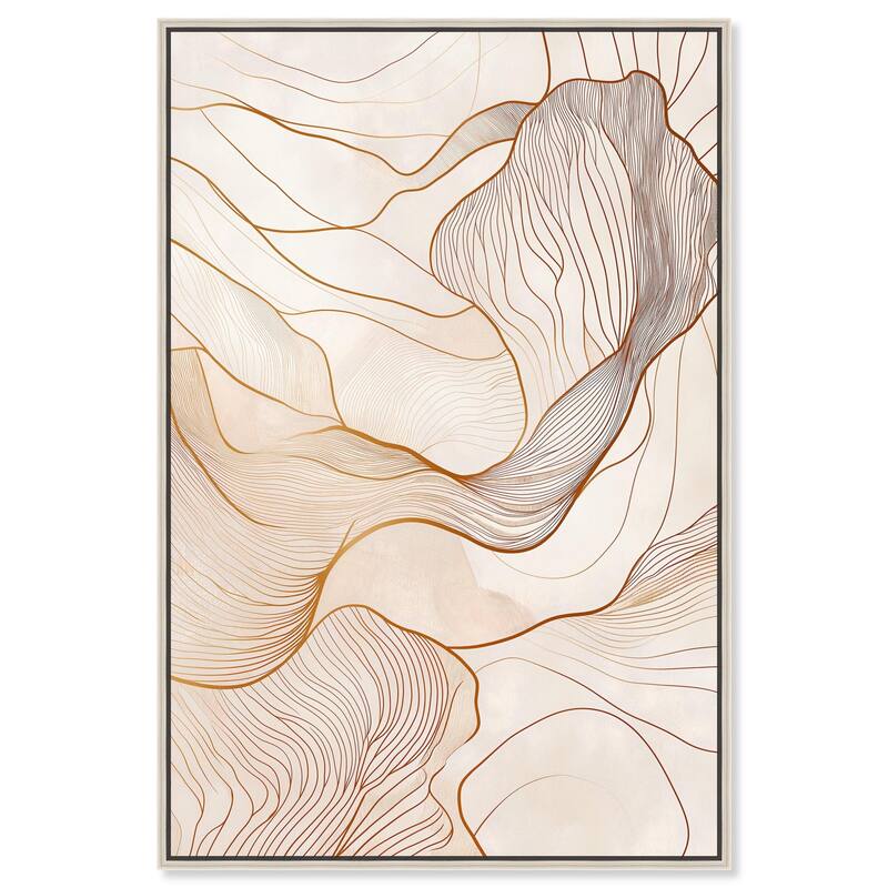 Contoured Reverie II Canvas by Art Remedy - 20" x 30" - Silver