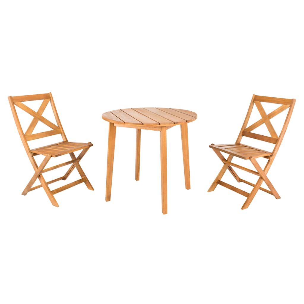 SAFAVIEH Outdoor Taliyah 3-Piece Bistro Set - 28Wx28Dx40H