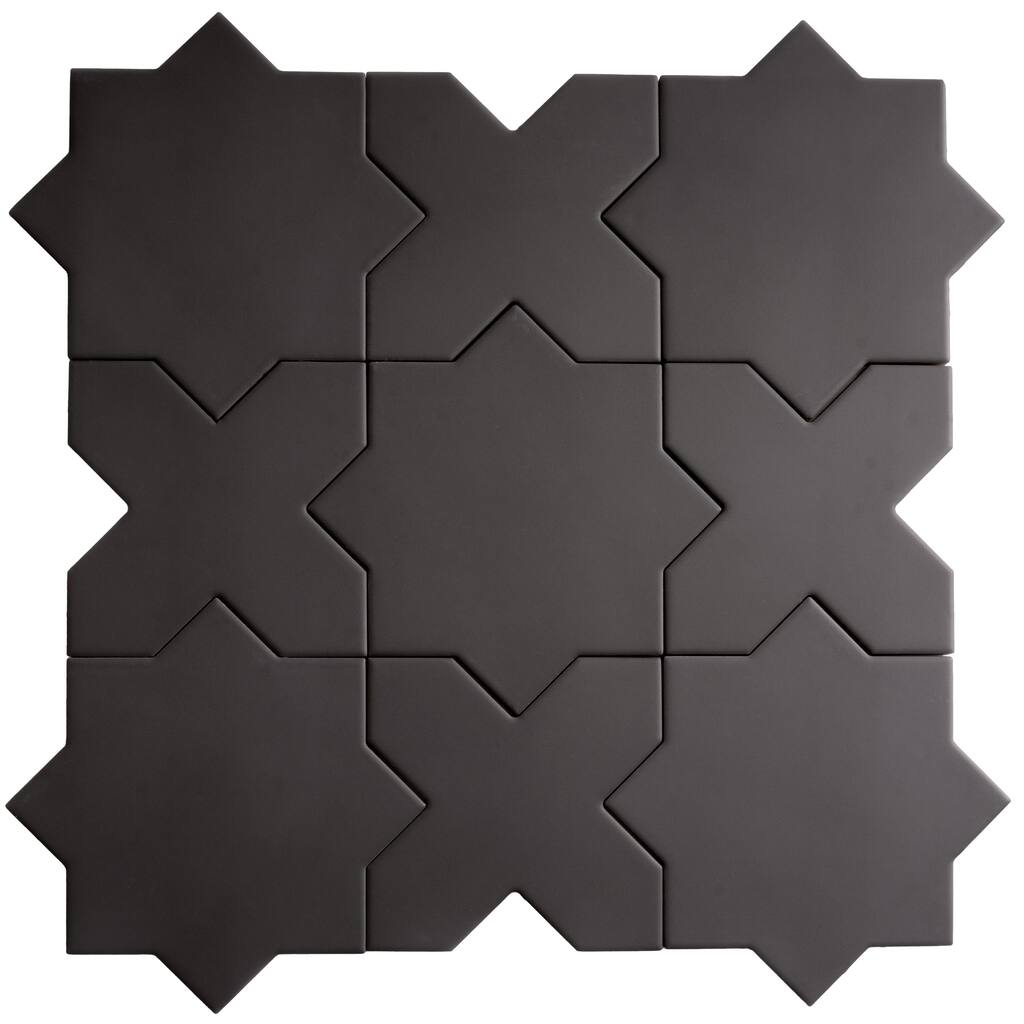 Seville 7" Star with 5" Cross Matte Porcelain Wall and Floor Tile (10.62 sq ft/case) - 68 Pack