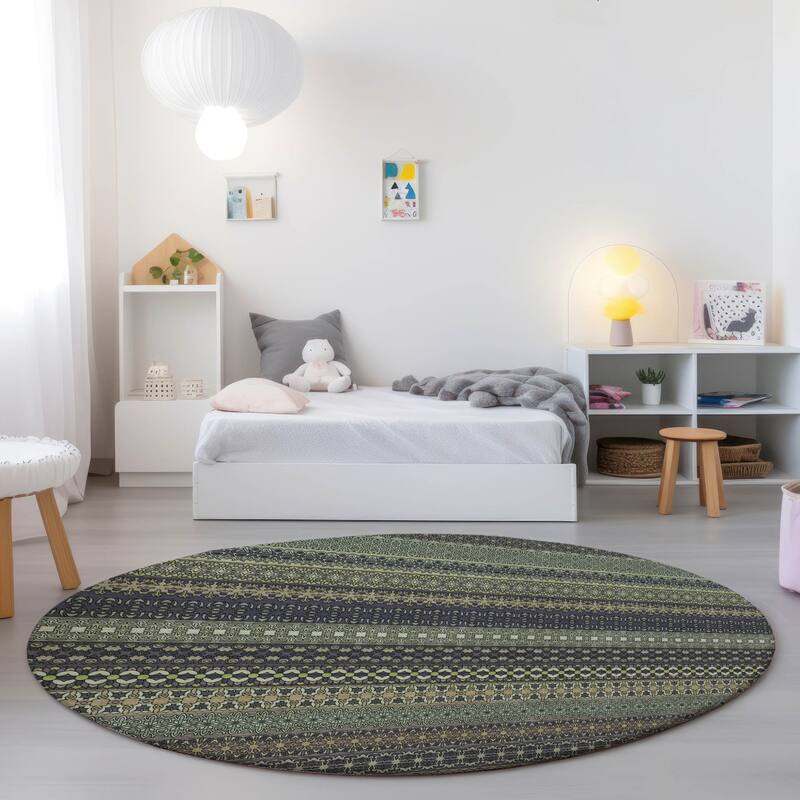 Tax Stripe Weather Resistant Timeless Fusion Outdoor Rug