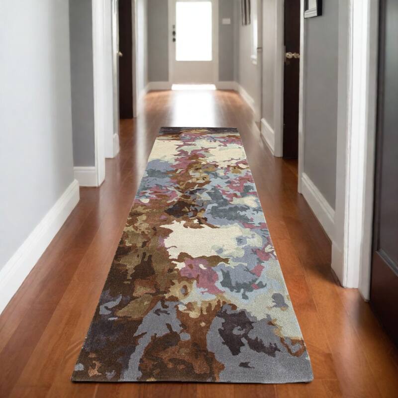HomeRootsAbstract Industrial Rectangle Area Rug - 96.06' X '29.92' X '0.39