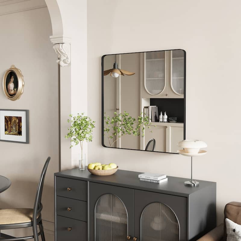 Aluminum Alloy Framed Wall Mounted Bathroom Vanity Mirror