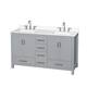 Option Gray / White Quartz Top / Brushed Chrome Hardware