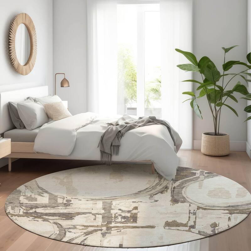 Machine Washable Indoor/ Outdoor Chantille Contemporary Rug