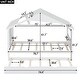 preview thumbnail 5 of 16, White Twin Size Solid Wood House Bed with Trundle & Storage