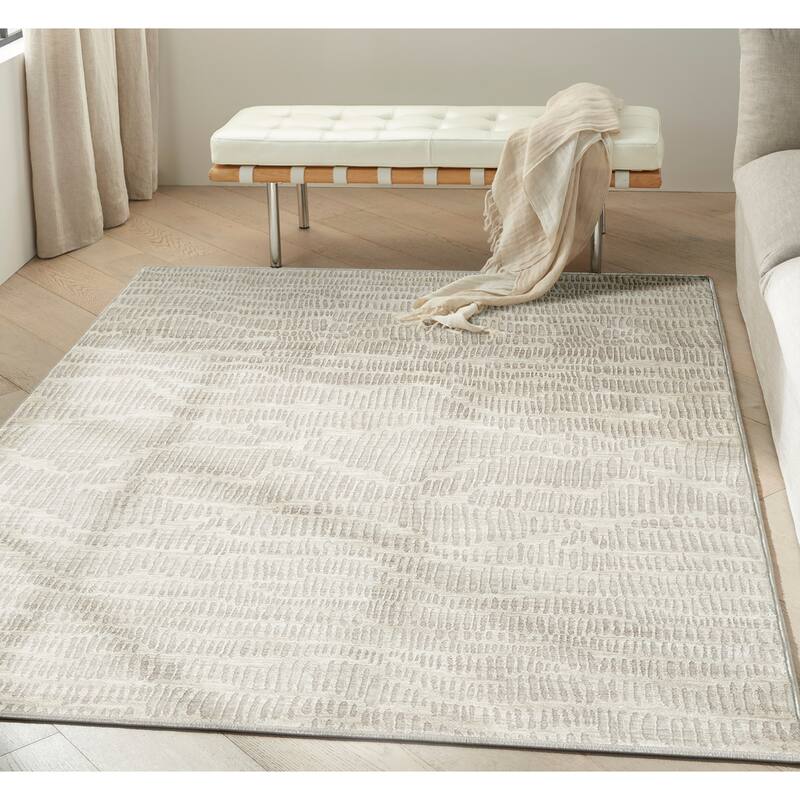 Calvin Klein CK079 Notes Indoor only Grey Abstract Area Rug