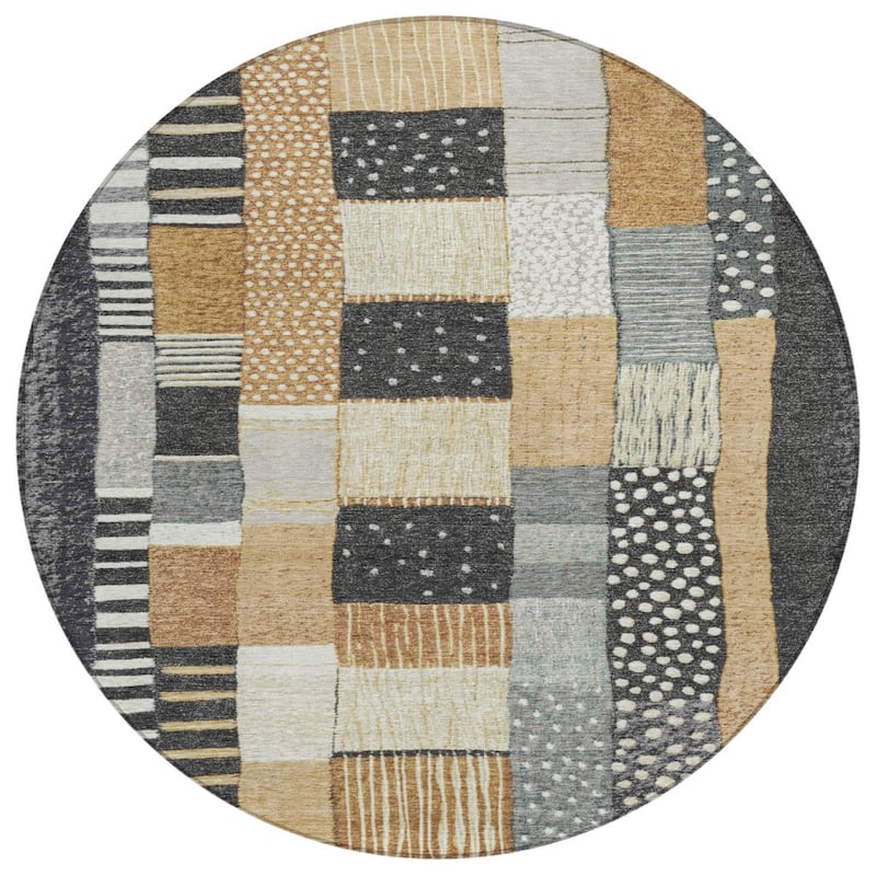 HomeRoots Geometric Transitional Rectangle Outdoor Rug