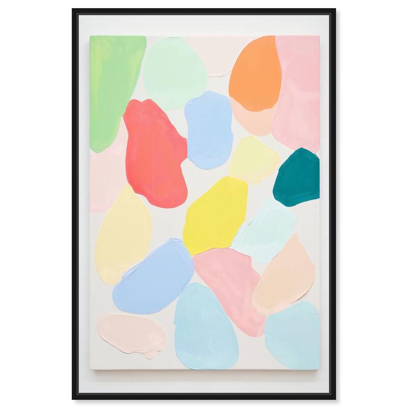 Sorbet Smudges II Canvas by Art Remedy - 16" x 24" - Black