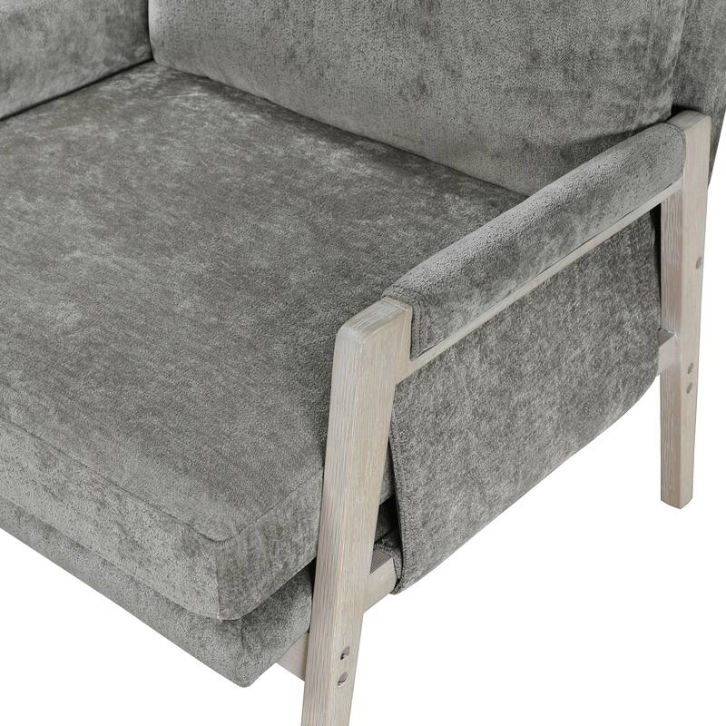 Willia 31.5" Chenille Accent Chair - Light Brownish-Gray Finish Frame
