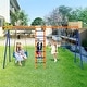 preview thumbnail 3 of 33, Swing Sets for Backyard, Toddler Swing Set Foldable Metal Stand, Easy to Assemble, Swingset Indoor/Outdoor 6 in 1 440lbs
