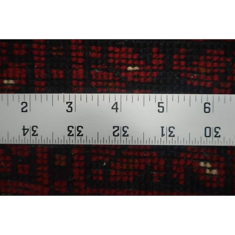 Hand Knotted Oriental 100% Wool Carpet Traditional Tribal Red Balouch Area Rug - 10' 9'' X 8' 3''